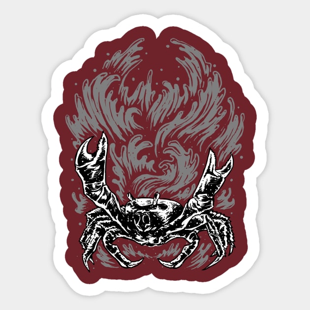 Crab Illustration Sticker by DANPUBLIC